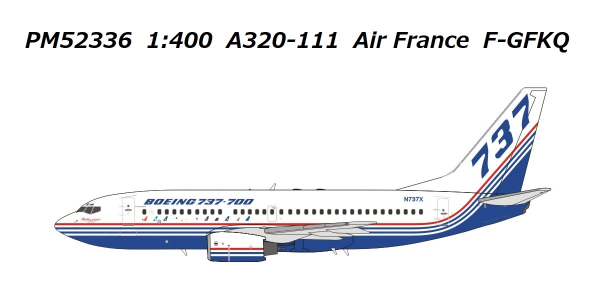 PM52334 Panda Models Boeing / ボーイングカラー B737-7H4 N737X 1:400 お取り寄せ