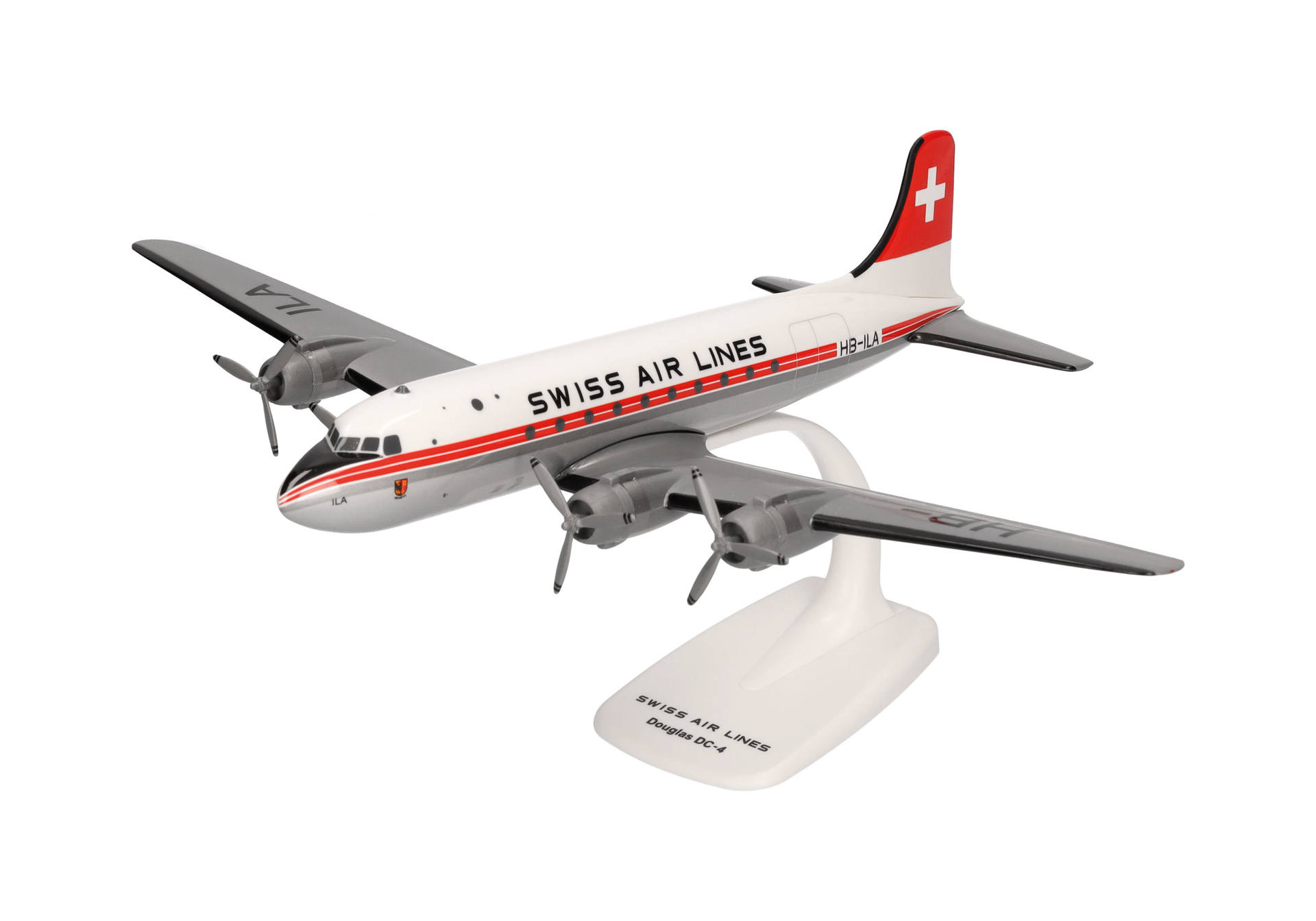 614030 Herpa SNAPFIT Swiss International Air Lines / スイス国際航空 DC-4 HB-ILA Genève 1:125 予約