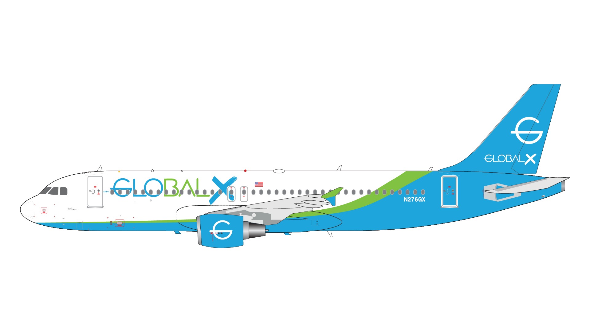 G2GXA1285 GEMINI 200 Global X/Global Crossing Airlines / グローバル X A320-200 N276GX  1:200 お取り寄せ