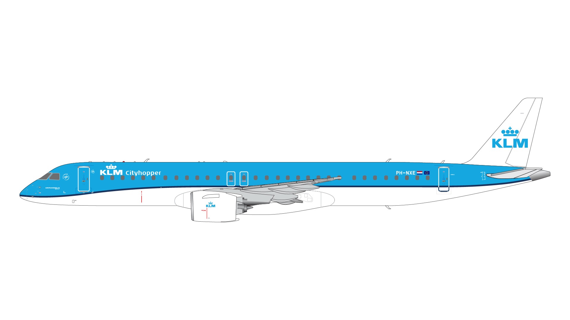 G2KLM1229 GEMINI 200 KLM Cityhopper / KLMシティホッパー Embraer E195-E2 PH-NXE 1:200 完売しました。