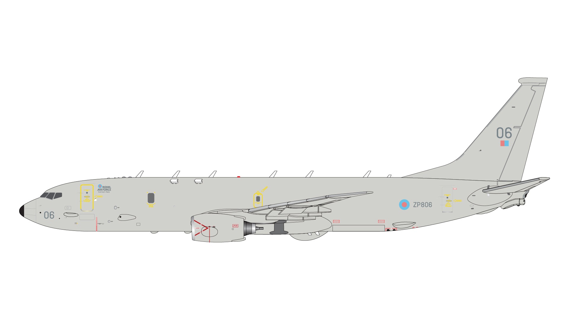 G2RAF1227 GEMINI 200 Royal Air Force RAF / イギリス空軍 P-8 Poseidon MRA1 ZP806  1:200 完売しました