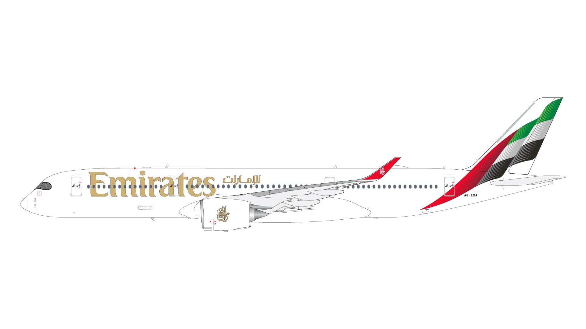 G2UAE1274 GEMINI 200 Emirates / エミレーツ航空 A350-900 A6-EXA  1:200 完売しました。