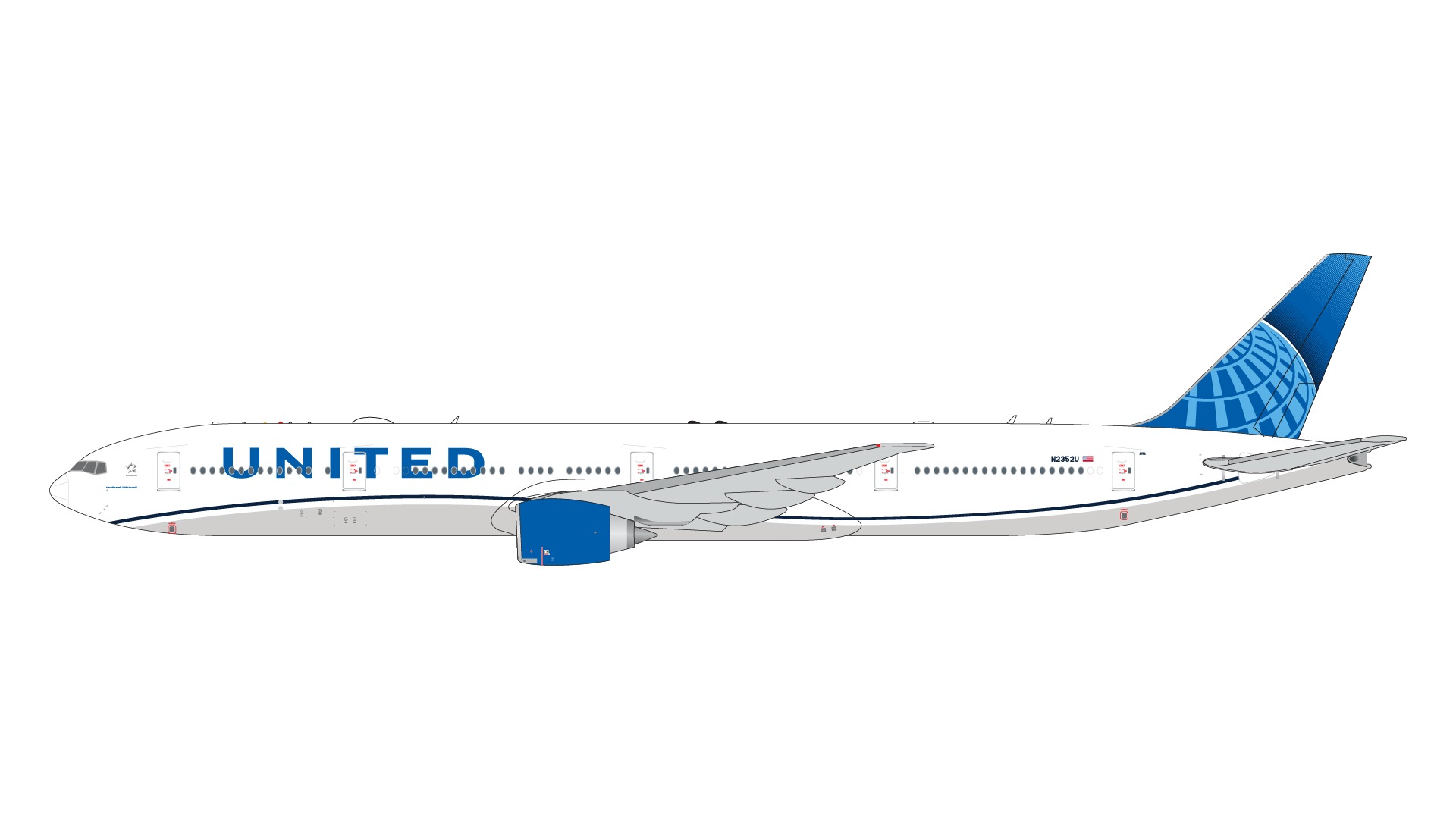 GJUAL2214 GEMINI JETS United Airlines / ユナイテッド航空 B777-300ER N2352U 1:400 完売しました。