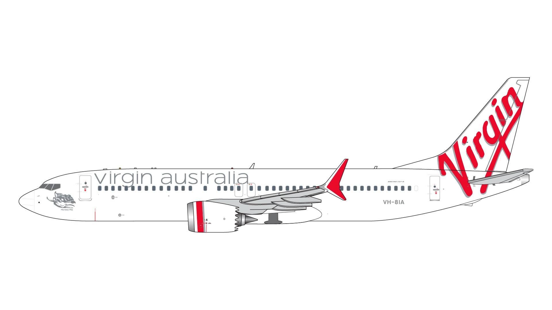 GJVOZ2142 GEMINI JETS Virgin Australia / ヴァージン・オーストラリア B737 MAX8 VH-8IA 1:400 お取り寄せ