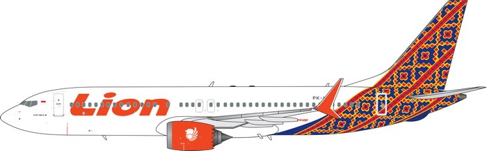 11493 Phoenix Lion Air / ライオン エア B737 MAX8 PK-LQM 1:400 メーカー完売