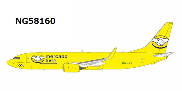 NG58160 NG MODELS Mercado Livre / メルカド・リブレ (GOL Linhas Aereas) B737-800BCF/w PS-GFB 1:400 お取り寄せ