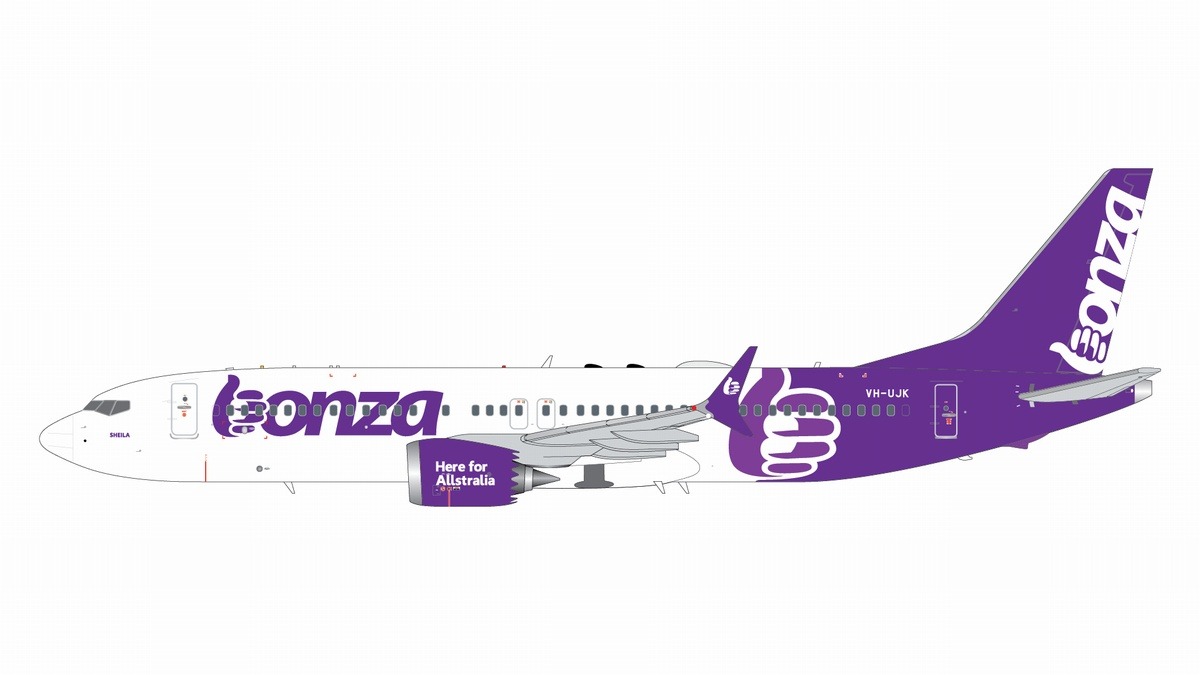 G2BNZ1236 GEMINI 200 Bonza Airline / ボンザ・エアライン B737 MAX 8 VH-UJK  1:200 お取り寄せ