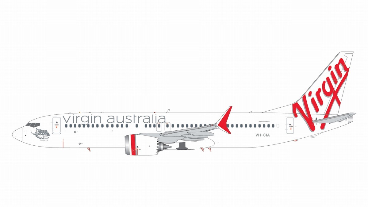G2VOZ943 GEMINI 200 Virgin Australia / ヴァージン・オーストラリア B737 MAX8 VH-8IA 1:200 完売しました。