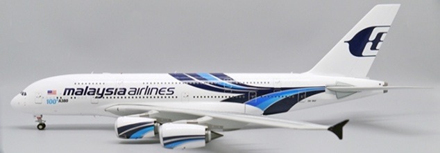 XX20058 JC WING Malaysia Airlines MAS / マレーシア航空 "100th A380" A380 9M-MNF スタンド付 1:200 メーカー完売