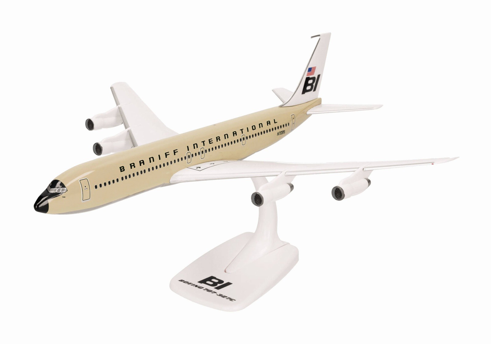 614023 Herpa SNAPFIT Braniff International Airways / ブラニフ航空 B707-320 N7104 Solid beige 1:144 予約
