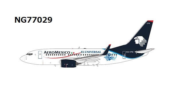 NG77029 NG MODELS Aeromexico / アエロメヒコ with 1916-2016 ANOS stickers B737-700/w XA-CTG 1:400 お取り寄せ