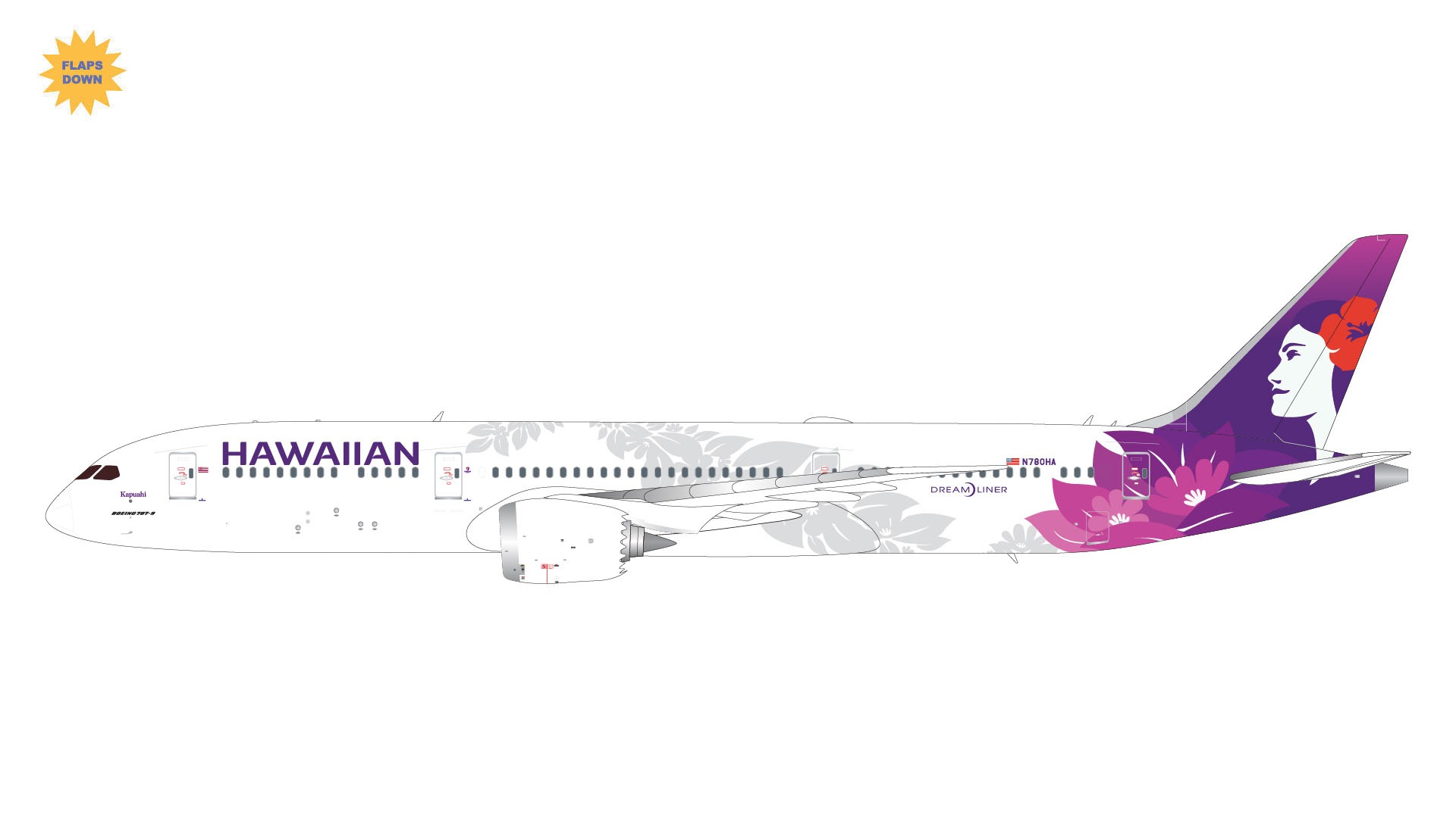 G2HAL1051F GEMINI 200 Hawaiian Airlines / ハワイアン航空 B787-9 flaps down N780HA 1:200 完売しました。