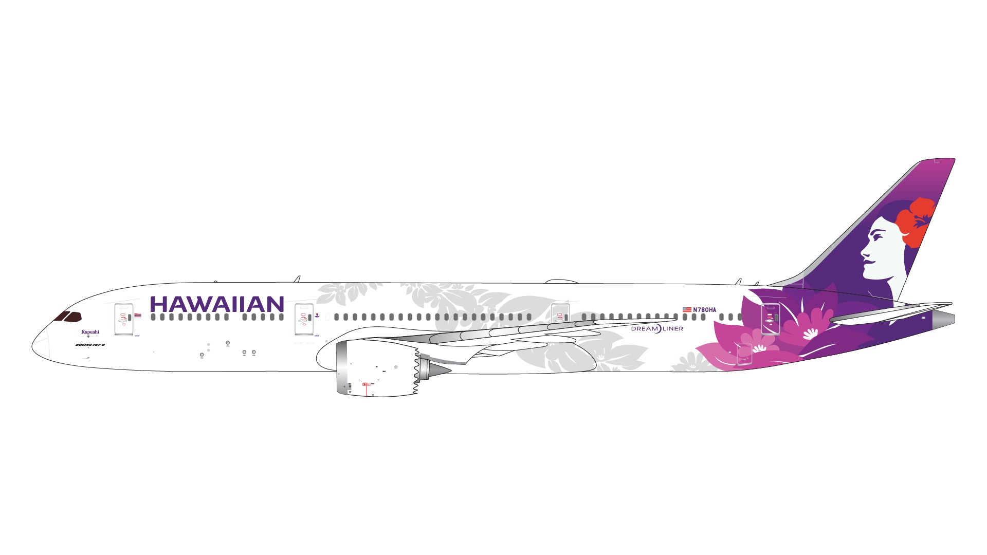 GJHAL2047 GEMINI JETS Hawaiian Airlines / ハワイアン航空 B787-9 N780HA 1:400 完売しました。