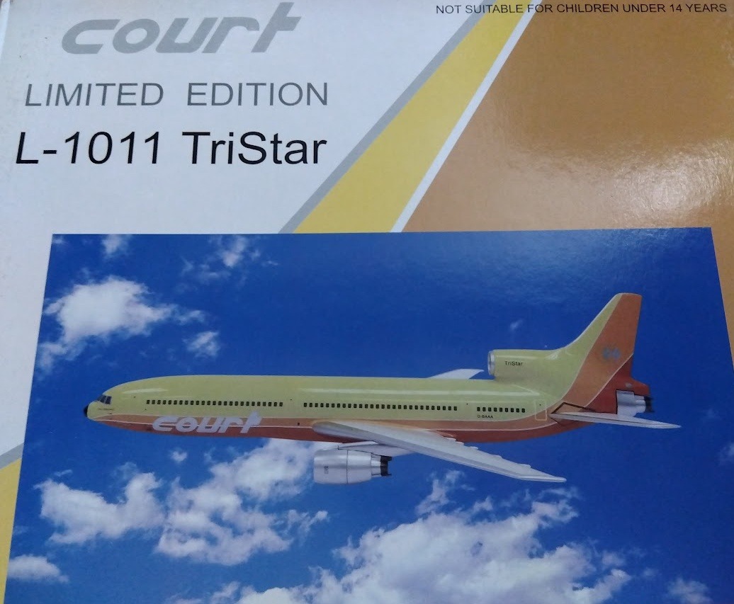 011002 IN Flight200 Court Line / コートライン・アビエーション YELLOW L-1011 G-BAAA スタンド付き 1:200 メーカー完売