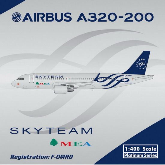 10864 Phoenix Middle East Airlines (MEA) / ミドル・イースト航空 Skyteam A320  F-OMRD 1:400 完売しました。