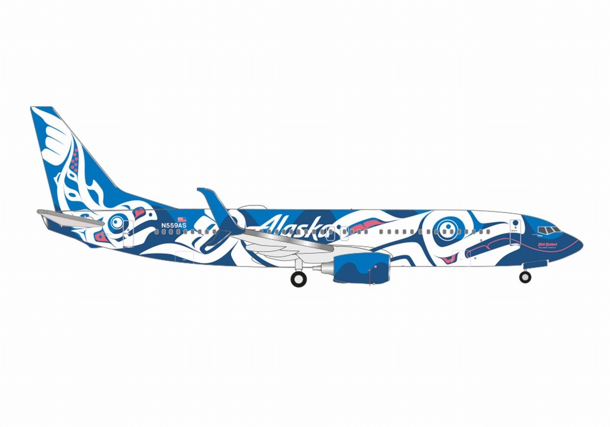 537643 Herpa Alaska Airlines / アラスカ航空 B737-800 N559AS Xáat Kwáani (Salmon People) 1:500
