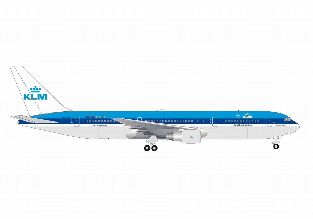 537759 Herpa KLM / KLMオランダ航空 B767-300 PH-BZC Brooklyn Bridge 1:500 お取り寄せ