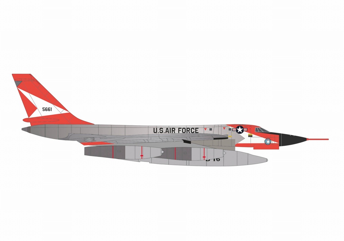 573160 Herpa U.S. Air Force / アメリカ空軍 Convair XB-58 Hustler - B-58 55-0661 Test Force Mach-in-Boid 1:200 お取り寄せ