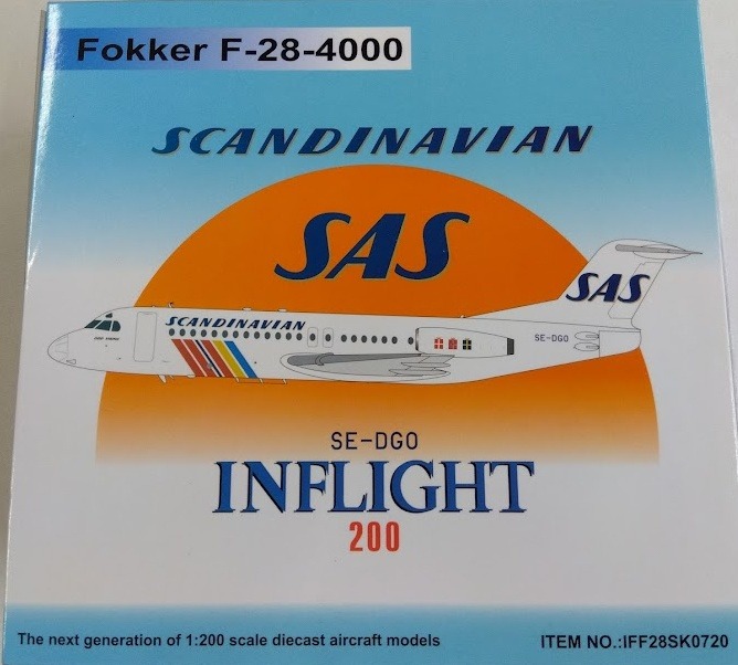 F28SK0720 IN Flight200 SAS Scandinavian Airlines / スカンジナビア航空 F-28-4000 SE-DGO スタンド付き 1:200 完売しました。