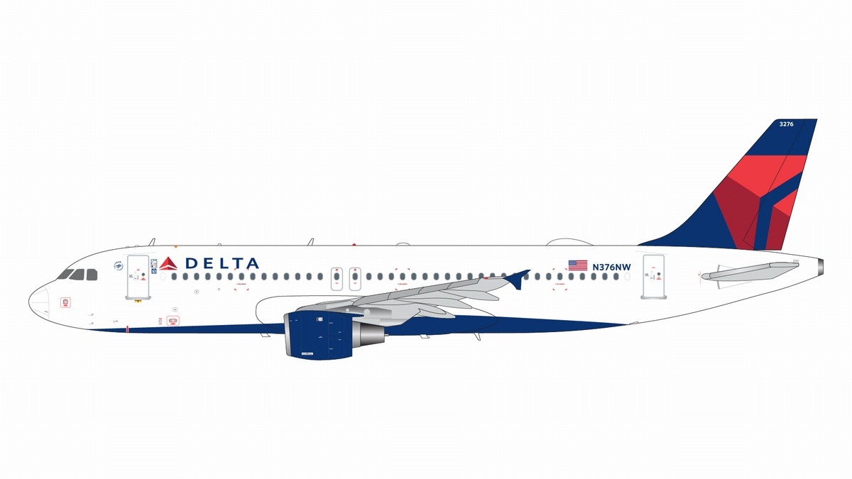 G2DAL963 GEMINI 200 Delta Air Lines / デルタ航空 A320-200 N376NW  1:200 完売しました。