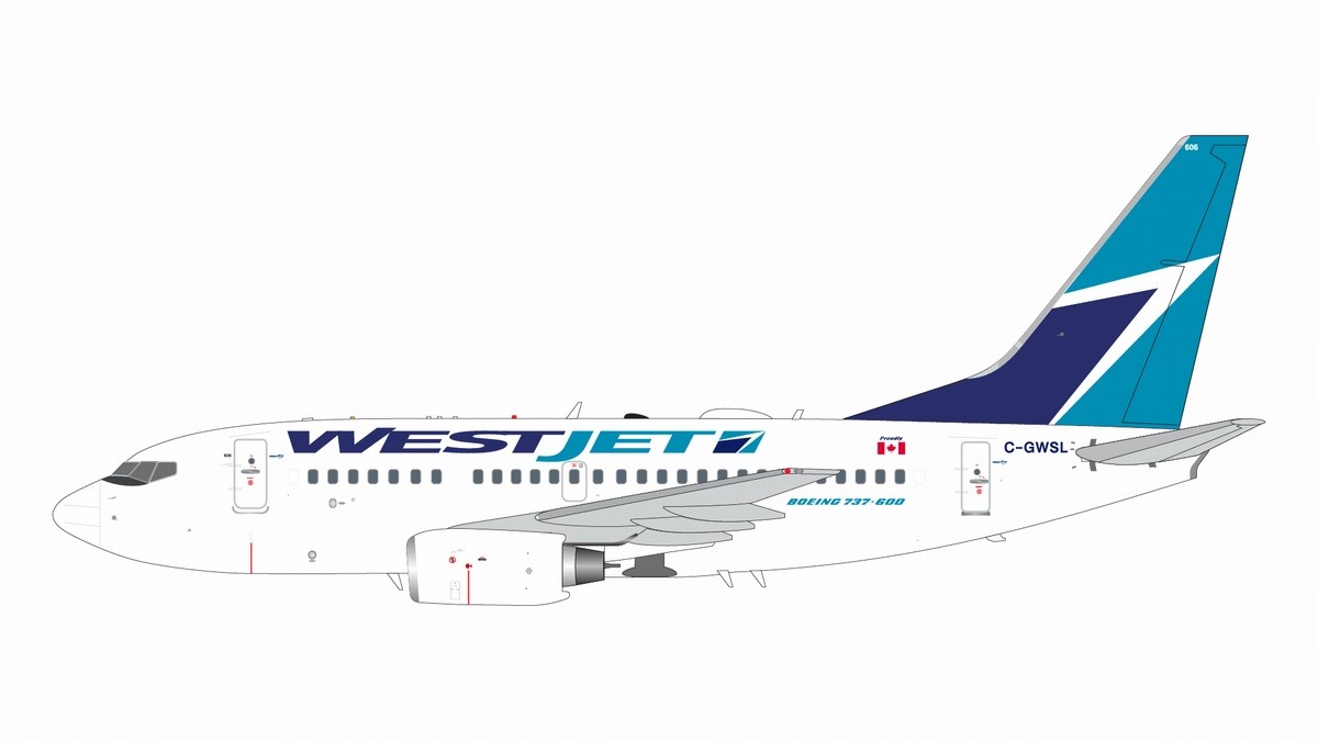 G2WJA1295 GEMINI 200 WestJet Airlines / ウエストジェット B737-600 C-GWSL 1:200 完売しました。