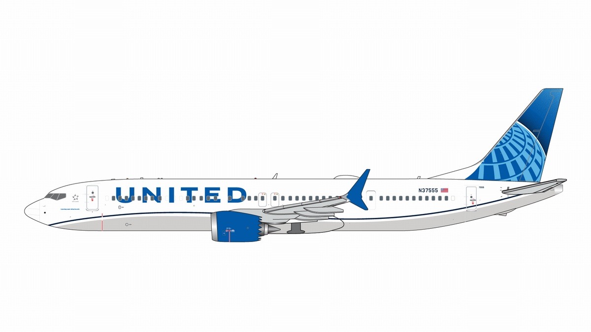 GJUAL2226 GEMINI JETS United Airlines / ユナイテッド航空 B737 MAX9 N37555 1:400 メーカー完売