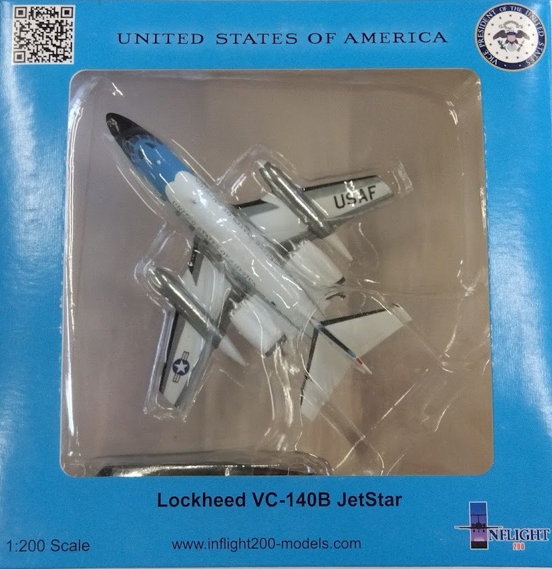 IF1401115 IN Flight200 U.S. Air Force / アメリカ空軍 ｼﾞｪｯﾄｽﾀｰ VC-140B 61-2492 スタンド付き 1:200 完売しました。