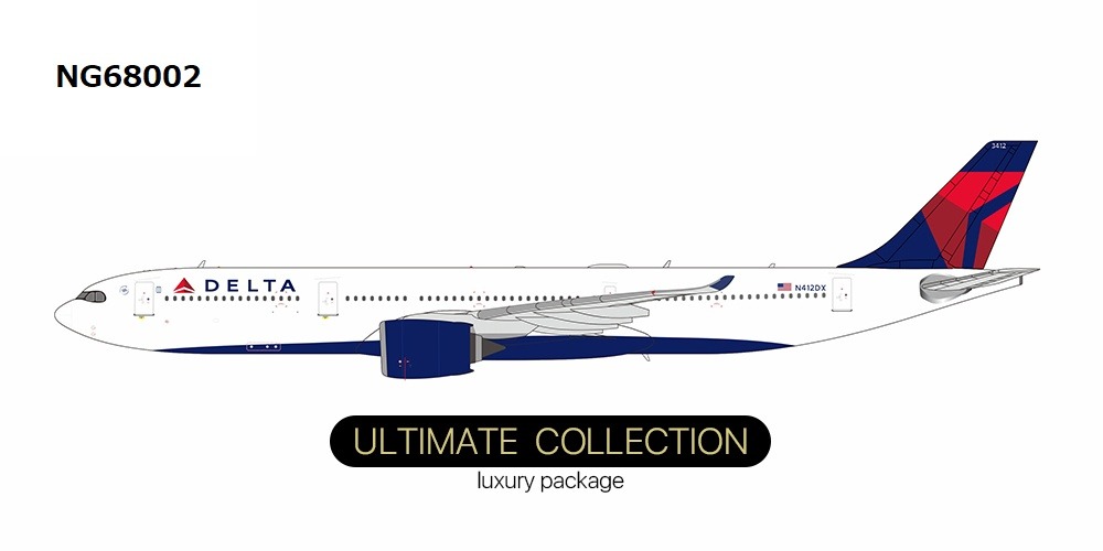 NG68002 NG MODELS Delta Air Lines / デルタ航空 (ULTIMATE COLLECTION) A330-900 N412DX 1:400 完売しました。
