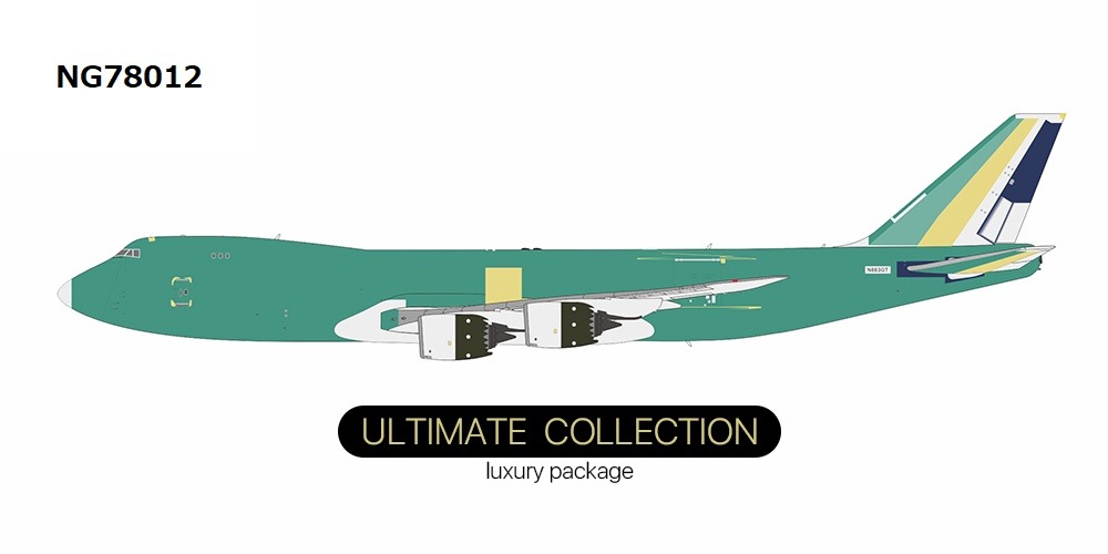 NG78012 NG MODELS ATLAS AIR / アトラス航空 the last 747 ever built in bare metal colors B747-8F N863GT 1:400 完売しました。