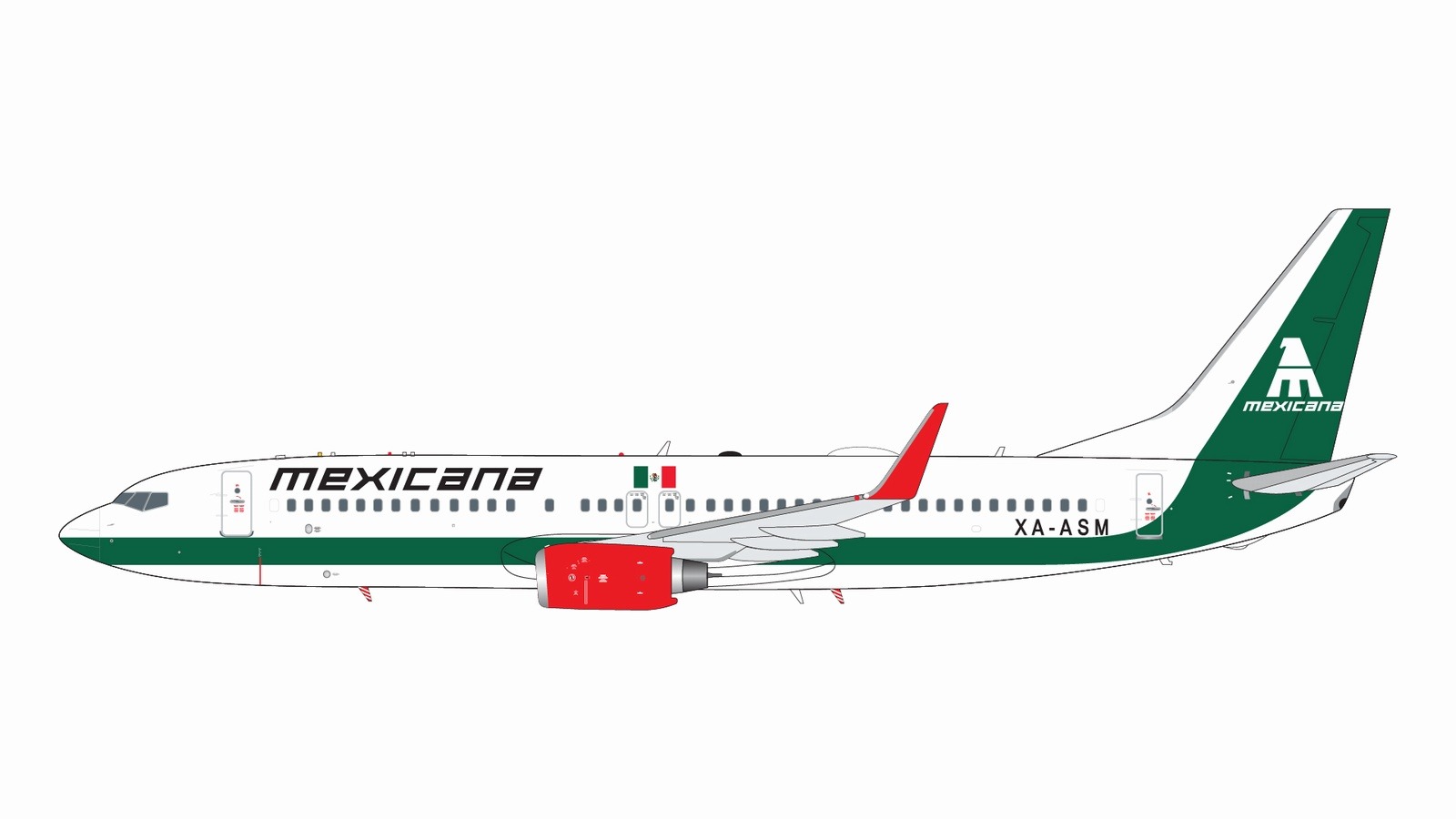 G2MXA1303 GEMINI 200 MEXICANA / メキシカーナ航空 メヒカーナ B737-800W XA-ASM  1:200 お取り寄せ