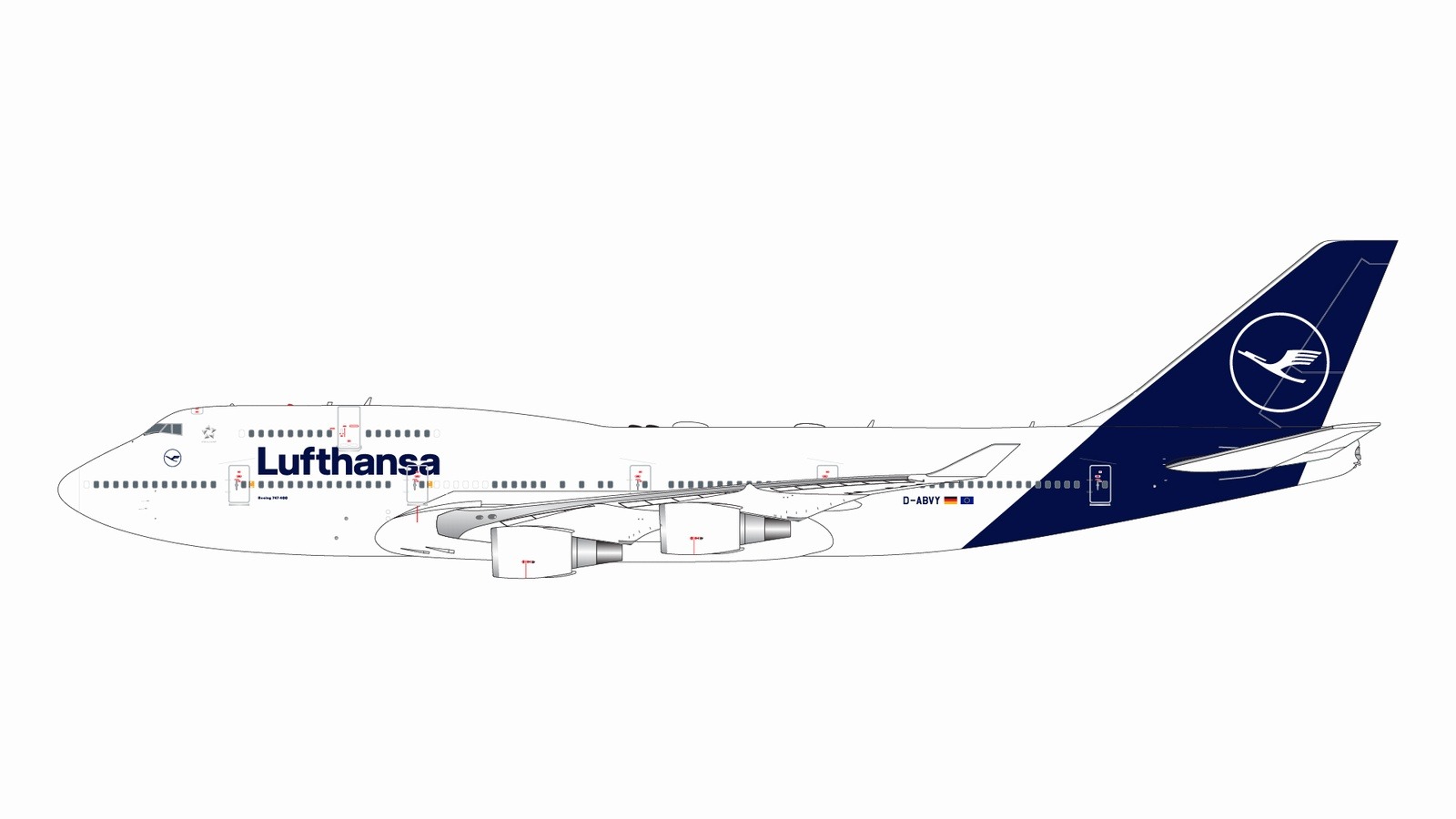 GJDLH2208 GEMINI JETS Lufthansa / ルフトハンザドイツ航空 B747-400 D-ABVY 1:400 完売しました。