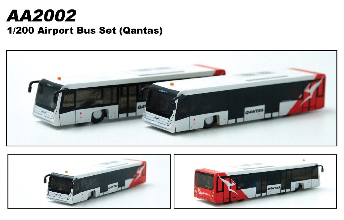 AA2002 Fantasywings 空港アクセサリー Airport Bus Qantas エアポートバス 2個セット 1:200 完売しました。