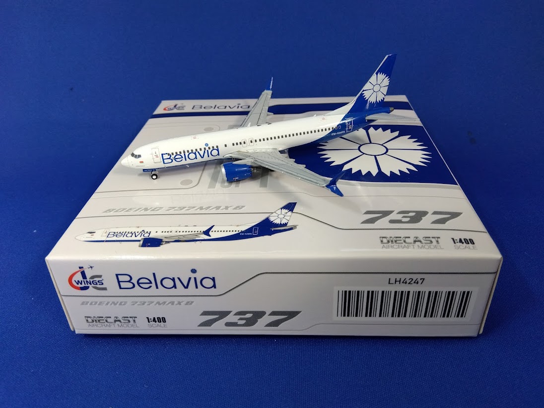 LH4247 JCWING Belavia Belarusian Airlines / ベラヴィア航空 B737 MAX8 EW-528PA 1:400 メーカー完売