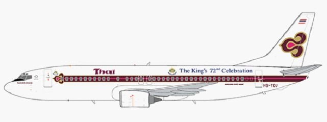 XX20130 JCWING Thai Airways / タイ国際航空 The Kings 72nd B737-400 HS-TDJ 1:200 完売しました。