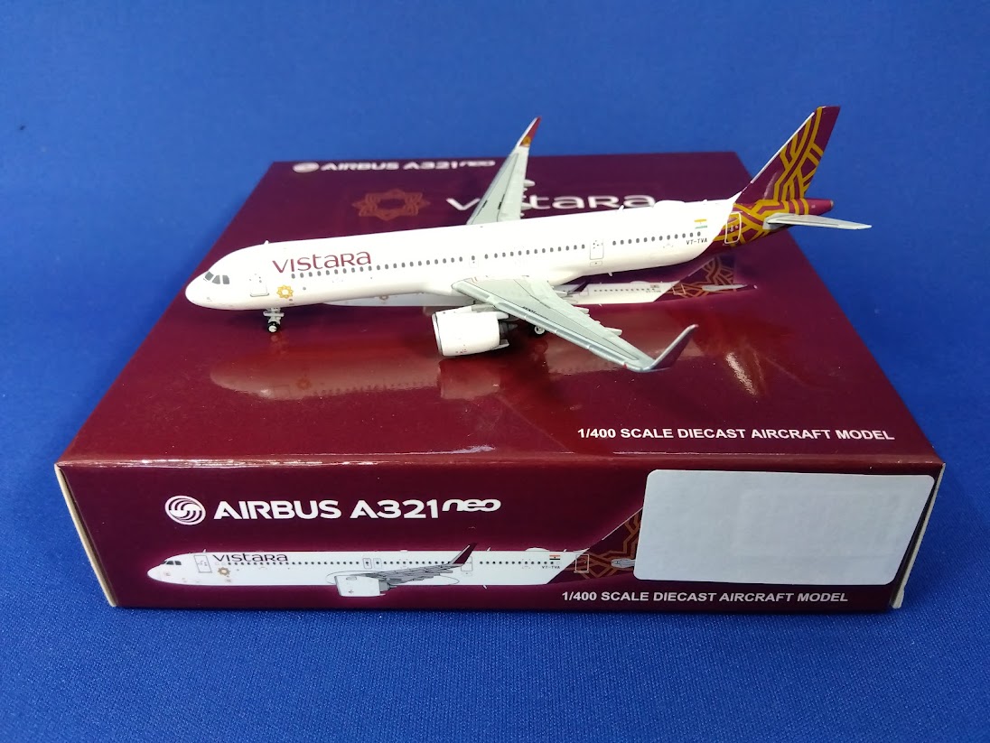 XX4467 JCWING VISTARA / ビスタラ航空 A321neo VT-TVB 1:400 完売しました。