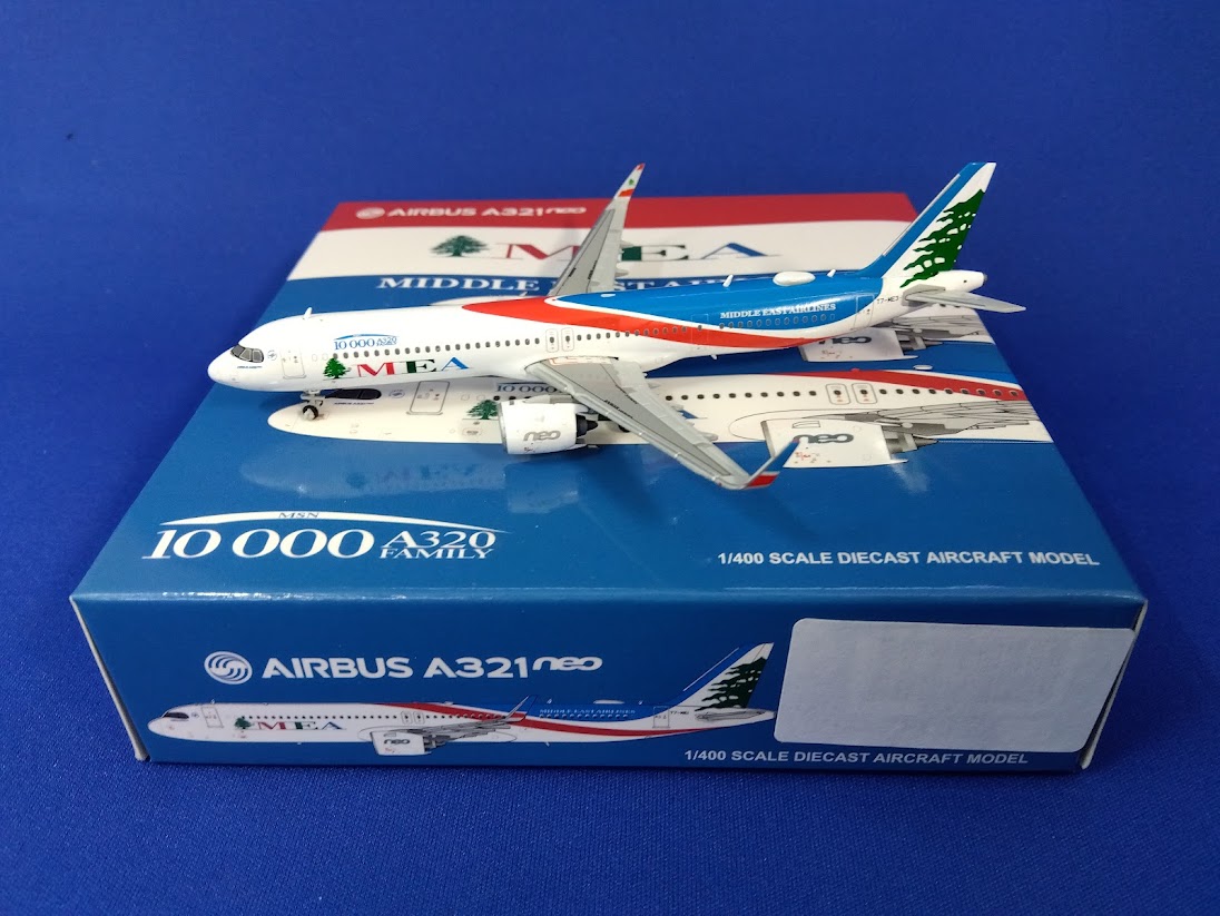 XX4477 JC WING Middle East Airlines (MEA) / ミドル・イースト航空 10000TH A320 FAMILY A321NEO T7-ME3 1:400 メーカー完売