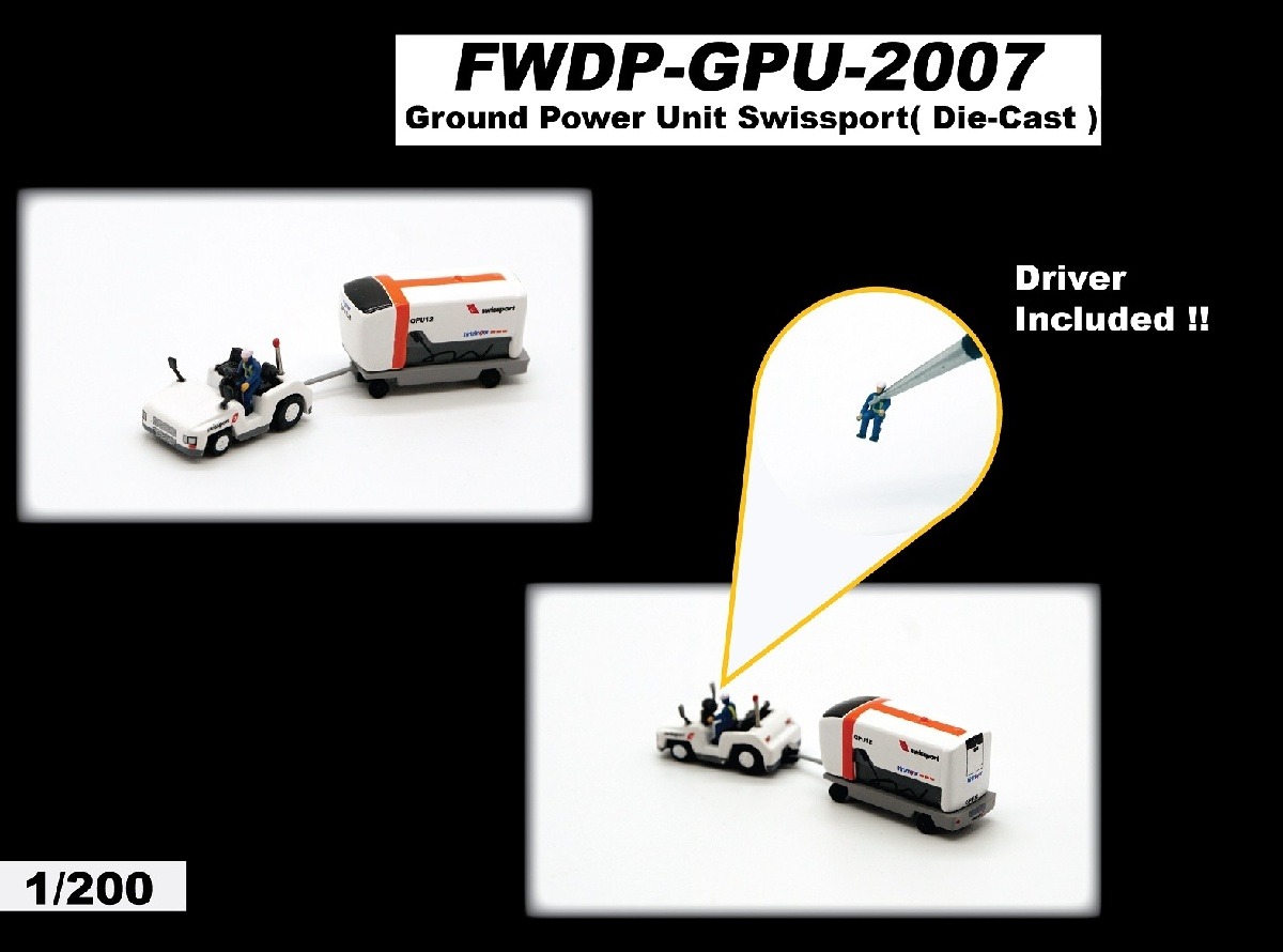 FWDPGP2007 Fantasywings 空港アクセサリー SWISS /スイス GPU / Ground Power unit Set 1:200 メーカー完売