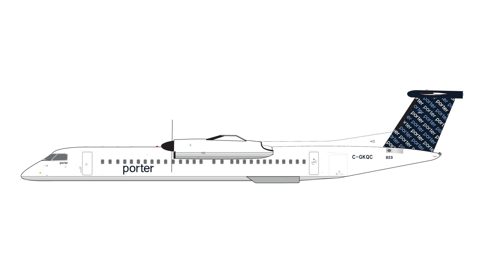 GJPOE2269 GEMINI JETS Porter Airlines / ポーター航空 Dash 8 Q400 C-GKQC 1:400 メーカー完売
