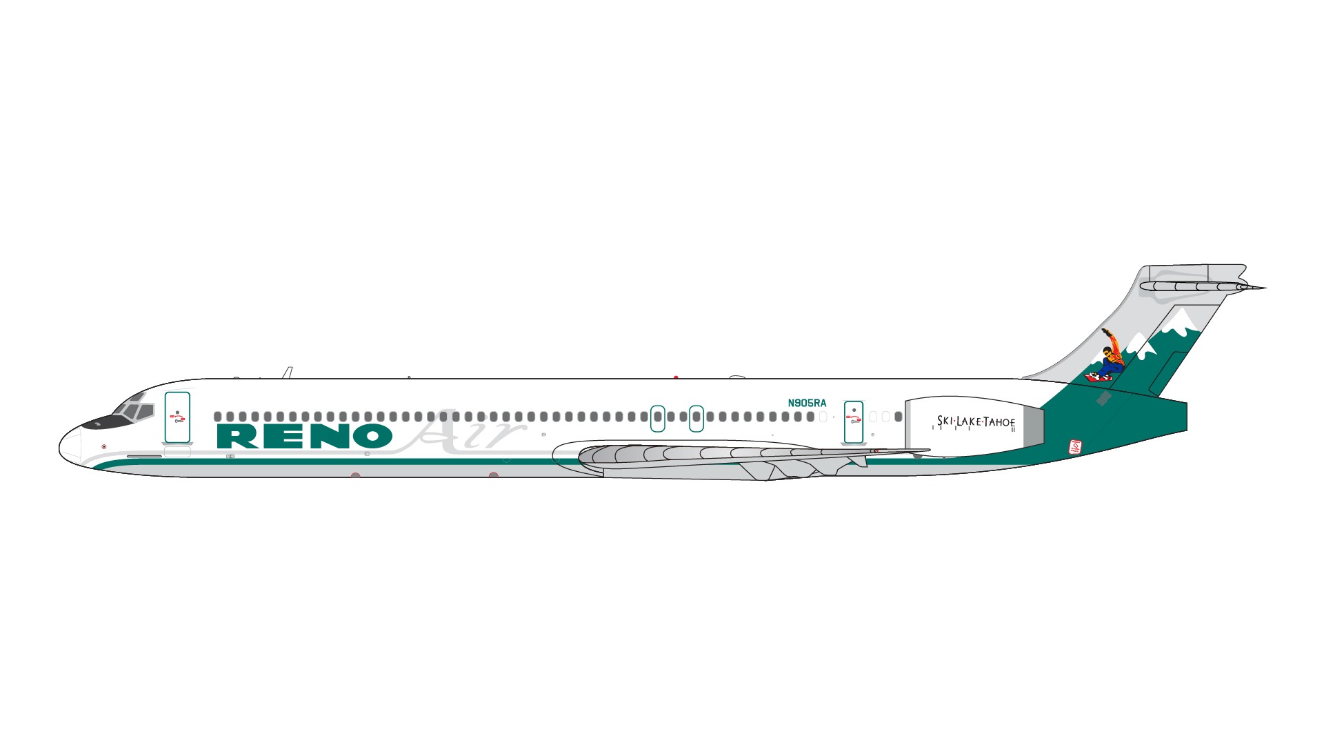 GJROA551 GEMINI JETS Reno Air / リノエア MD-90 N905RA 1:400