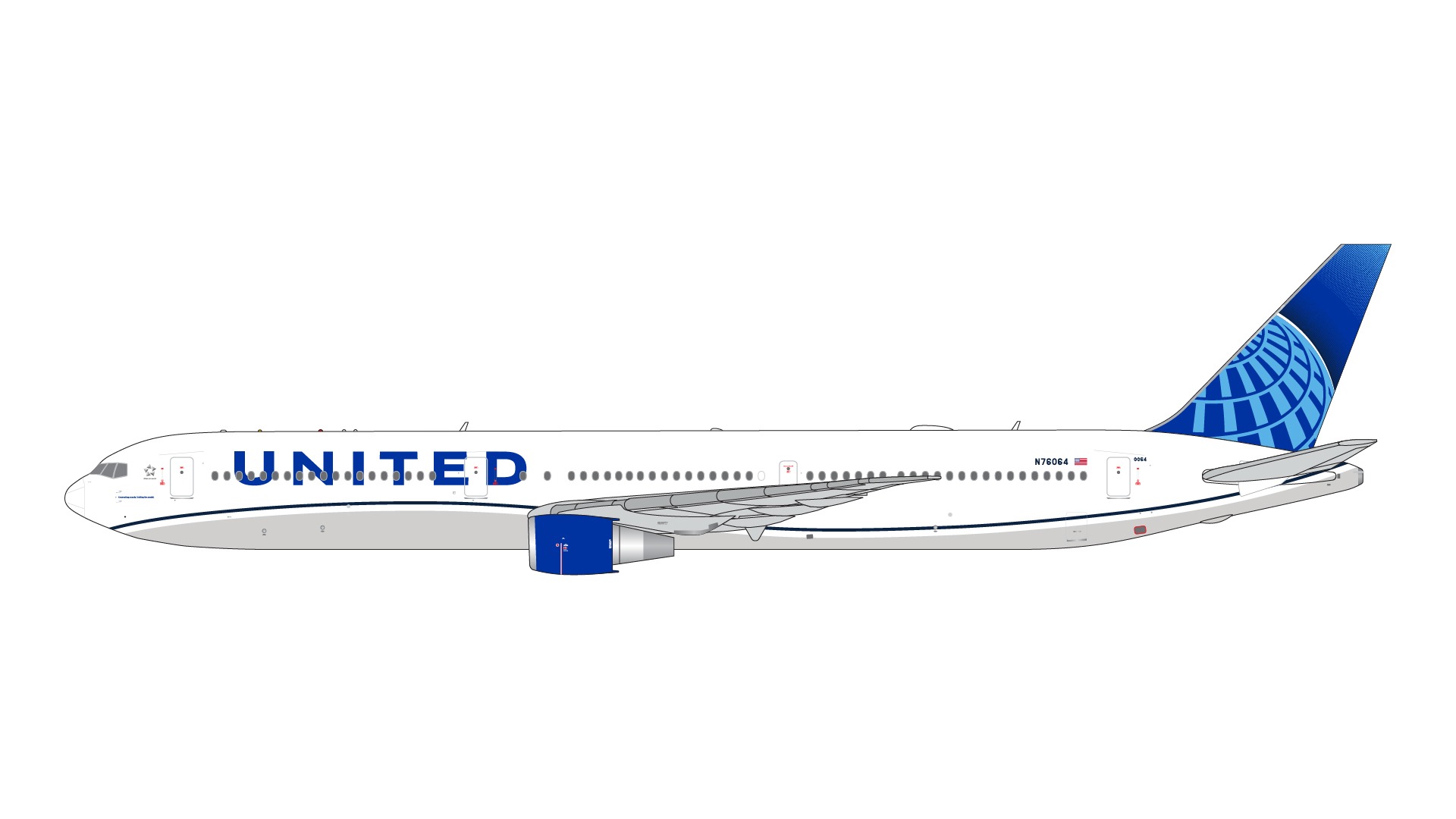 GJUAL2152 GEMINI JETS United Airlines / ユナイテッド航空 current livery B767-400ER N76064 1:400 完売しました。