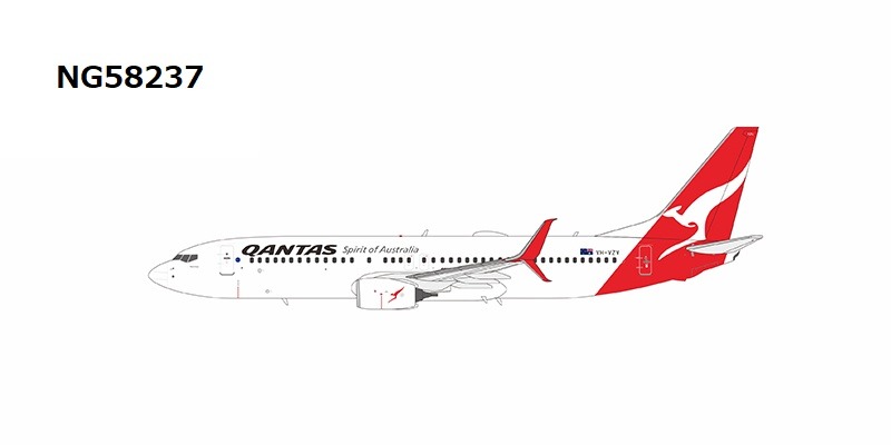 NG58237 NG MODELS Qantas Airways  / カンタス航空 2nd Qantas Boeing 737 to wear the split scimitar winglets B737-800w VH-VZV 1:400 お取り寄せ
