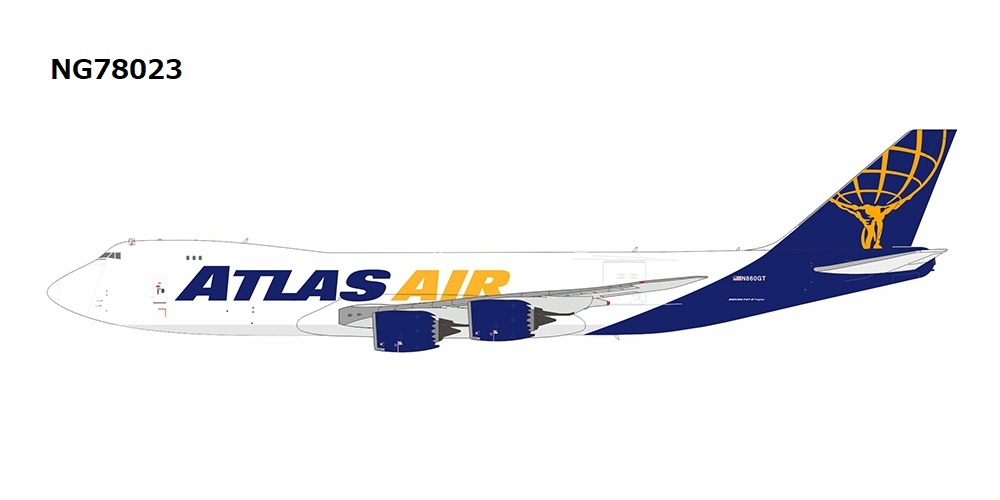 NG78023 NG MODELS ATLAS AIR / アトラス航空 B747-8F N860GT 1:400 完売しました。