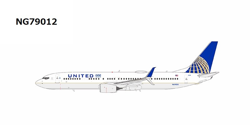 NG79012 NG MODELS United Airlines / ユナイテッド航空 CO-UA merged livery; with scimitar winglets; with one hundred title B737-900ER/w N69818 1:400 完売しました。