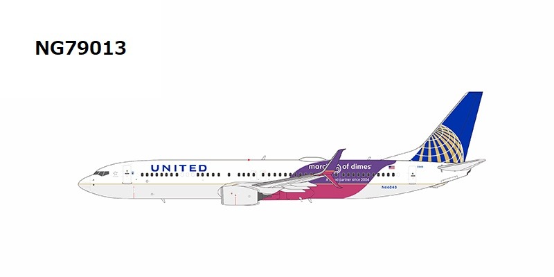 NG79013 NG MODELS United Airlines / ユナイテッド航空 CO-UA merged livery; with scimitar winglets; March of Dimes B737-900ER/w N66848 1:400 お取り寄せ