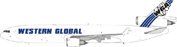 11617 Phoenix Western Global / ウエスタン グローバル エアラインズ MD-11 N-412SN 1:400 お取り寄せ