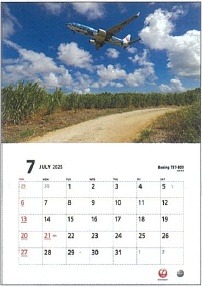 2025JAL5 JAL 2025年度版 カレンダー フリート 普通版 30×42cm 12枚 完売しました。