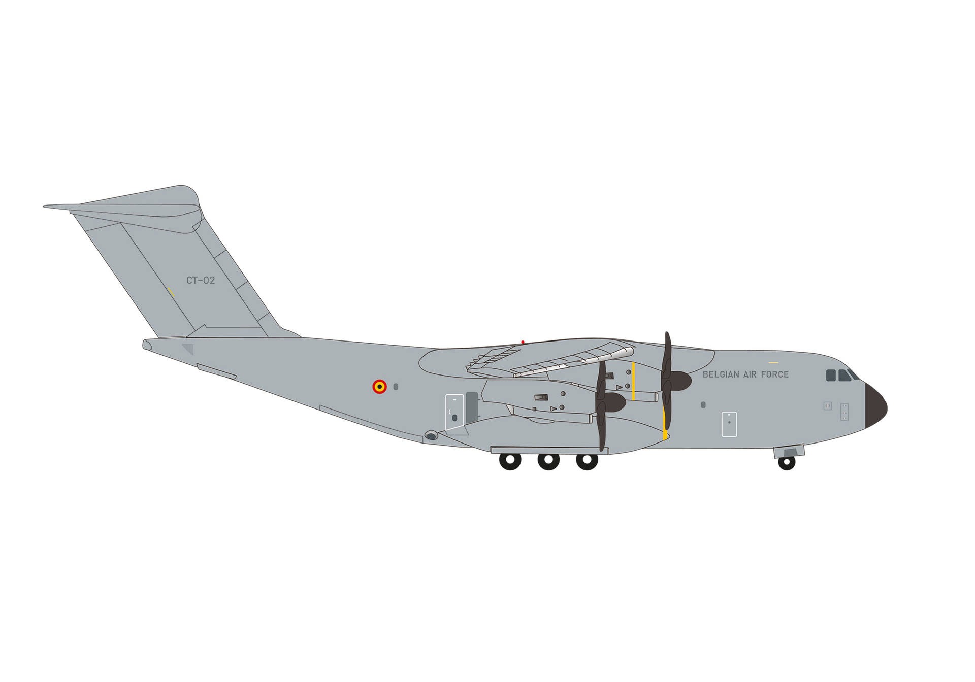 537865 Herpa Belgium Air Force / ベルギー空軍 A400M CT-02 20 Squadron, 15 Wing, Melsbroek 1:500