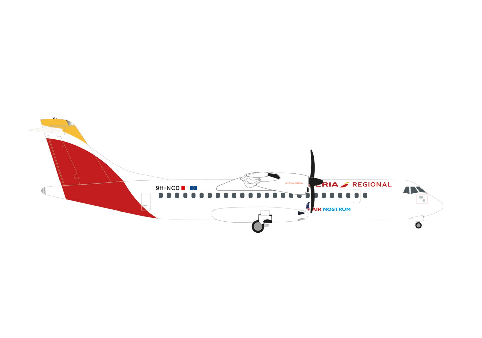 537896 Herpa Iberia REGIONAL / イベリア航空 ATR-72-600 9H-NCD エア・ノストラム 1:500