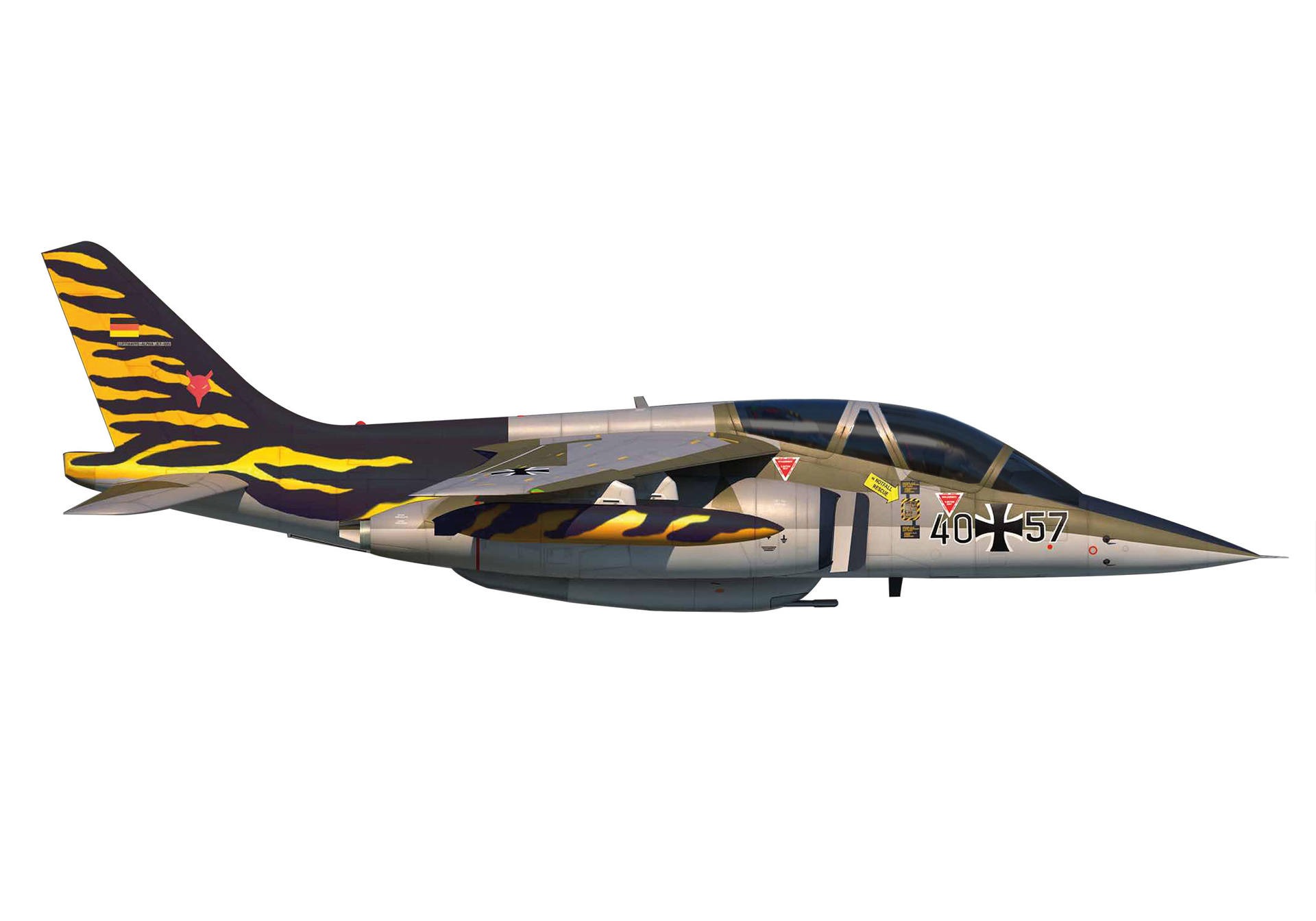 580878 Herpa Luftwaffe / ドイツ空軍 Alpha Jet A 40+57 JaboG 43 オルデンブルク NATO Tiger Meet 1991 1:72 完売しました。