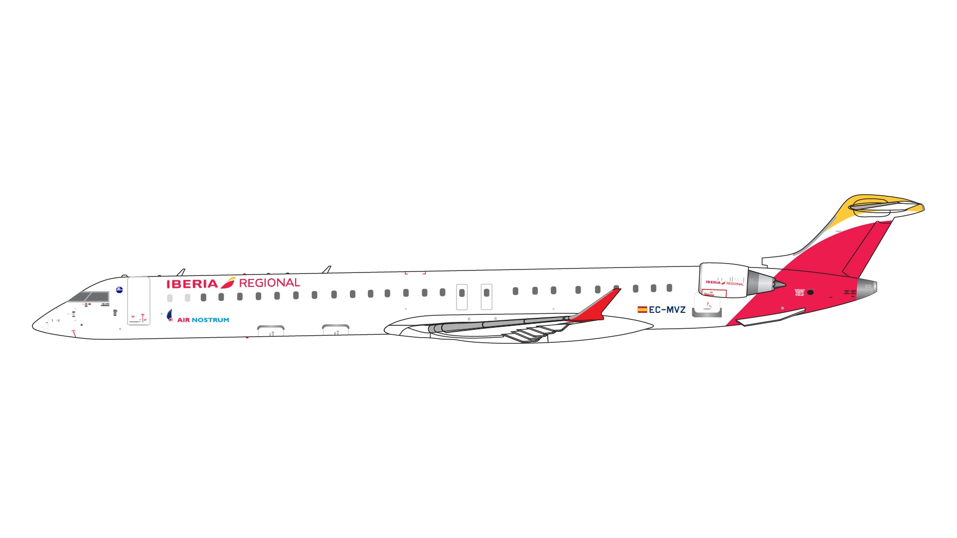 GJIBE2196 GEMINI JETS Air Nostrum / Iberia Regional / エア・ノストラム / イベリア・レヒオナル /Air Nostrum CRJ-1000 EC-MVZ 1:400 メーカー完売